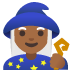 🧙🏾‍♀️ woman mage: medium-dark skin tone display on Google